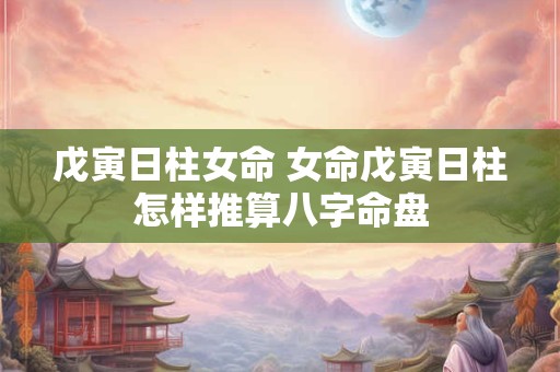 戊寅日柱女命 女命戊寅日柱怎样推算八字命盘