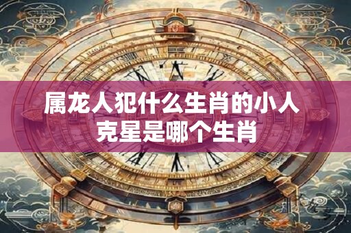 属龙人犯什么生肖的小人 克星是哪个生肖