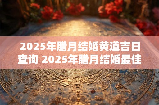 2026年腊月结婚黄道吉日查询 2026年腊月结婚最佳日子