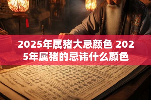 2025年属猪大忌颜色 2025年属猪的忌讳什么颜色