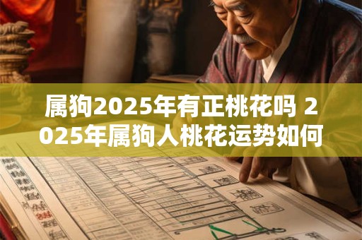 属狗2025年有正桃花吗 2025年属狗人桃花运势如何