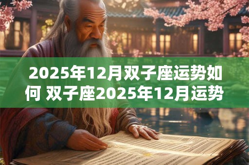 2025年12月双子座运势如何 双子座2025年12月运势详解