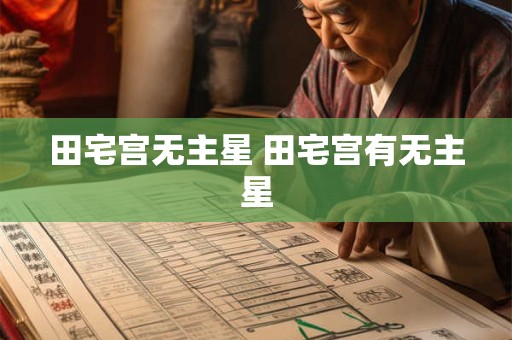 田宅宫无主星 田宅宫有无主星