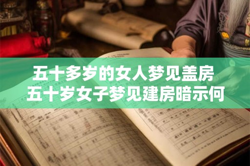五十多岁的女人梦见盖房 五十岁女子梦见建房暗示何种含义
