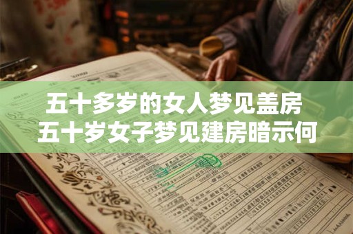 五十多岁的女人梦见盖房 五十岁女子梦见建房暗示何种含义