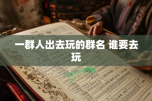一群人出去玩的群名 谁要去玩