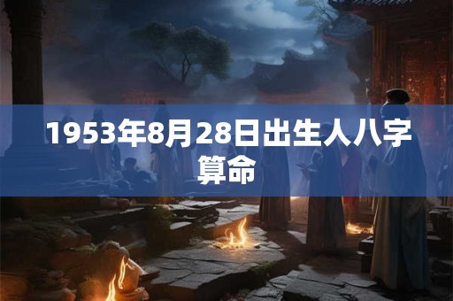 1953年8月28日出生人八字算命