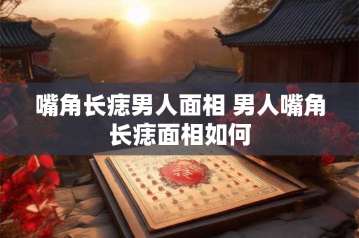 嘴角长痣男人面相 男人嘴角长痣面相如何