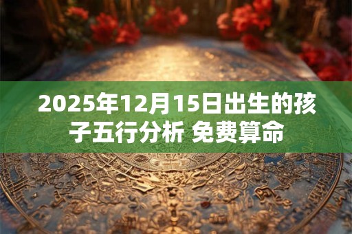 2025年12月15日出生的孩子五行分析 免费算命