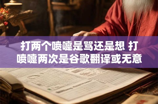 打两个喷嚏是骂还是想 打喷嚏两次是谷歌翻译或无意识吗