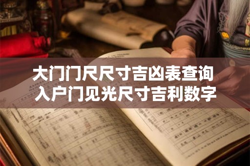 大门门尺尺寸吉凶表查询 入户门见光尺寸吉利数字