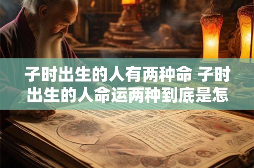 子时出生的人有两种命 子时出生的人命运两种到底是怎样的