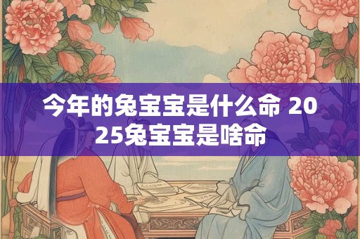 今年的兔宝宝是什么命 2025兔宝宝是啥命