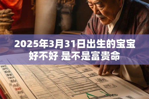 2025年3月31日出生的宝宝好不好 是不是富贵命