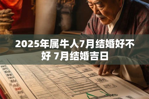 2025年属牛人7月结婚好不好 7月结婚吉日