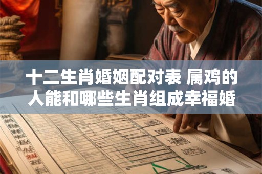 十二生肖婚姻配对表 属鸡的人能和哪些生肖组成幸福婚姻呢