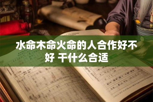 水命木命火命的人合作好不好 干什么合适