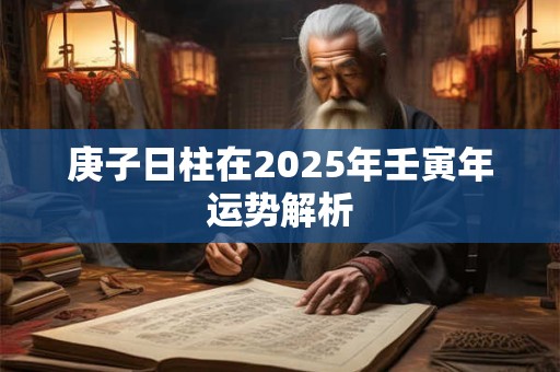 庚子日柱在2026年壬寅年运势解析