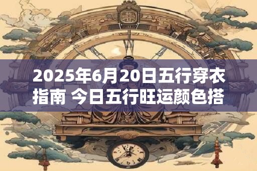 2025年6月20日五行穿衣指南 今日五行旺运颜色搭配
