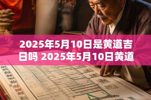 2025年5月10日是黄道吉日吗 2025年5月10日黄道吉日吗