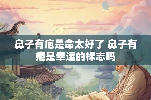 鼻子有疤是命太好了 鼻子有疤是幸运的标志吗