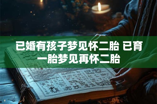 已婚有孩子梦见怀二胎 已育一胎梦见再怀二胎