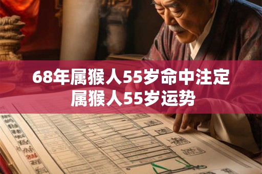 68年属猴人55岁命中注定 属猴人55岁运势