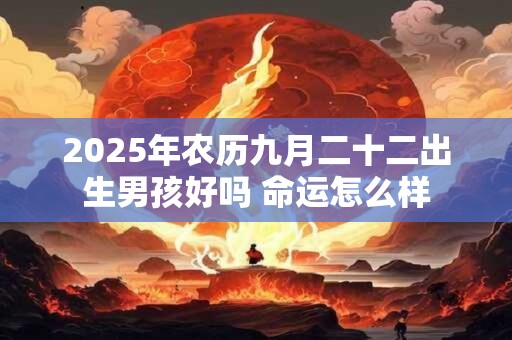 2025年农历九月二十二出生男孩好吗 命运怎么样