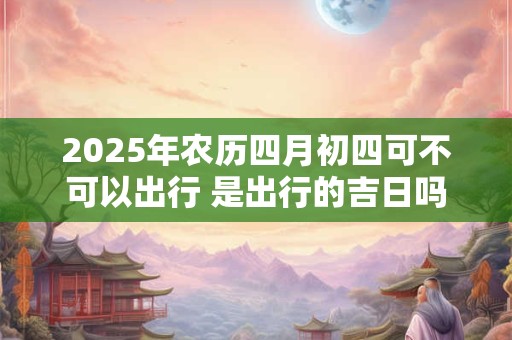 2025年农历四月初四可不可以出行 是出行的吉日吗