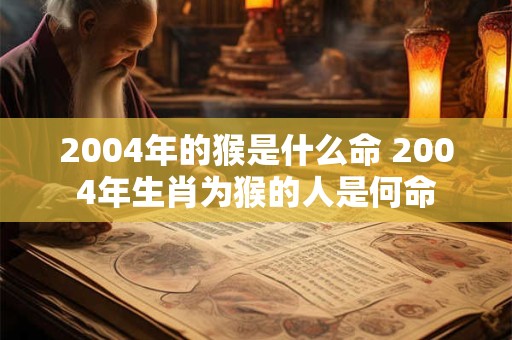 2004年的猴是什么命 2004年生肖为猴的人是何命