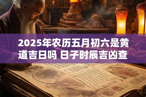 2025年农历五月初六是黄道吉日吗 日子时辰吉凶查询