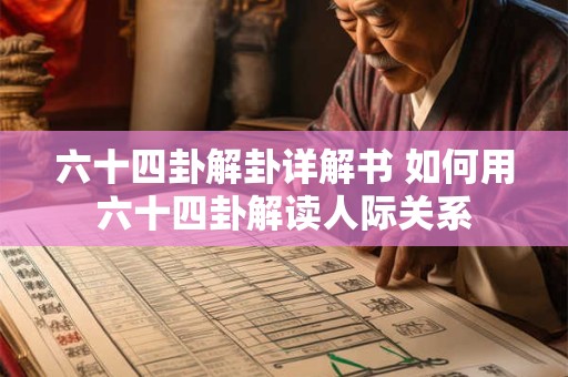 六十四卦解卦详解书 如何用六十四卦解读人际关系