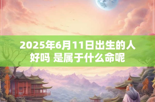 2025年6月11日出生的人好吗 是属于什么命呢