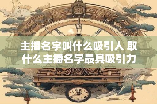 主播名字叫什么吸引人 取什么主播名字最具吸引力