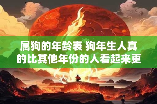 属狗的年龄表 狗年生人真的比其他年份的人看起来更老吗