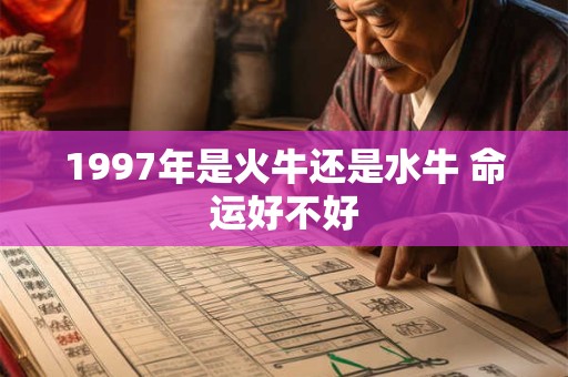 1997年是火牛还是水牛 命运好不好