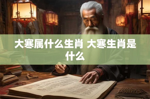 大寒属什么生肖 大寒生肖是什么