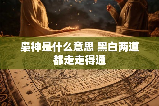 枭神是什么意思 黑白两道都走走得通