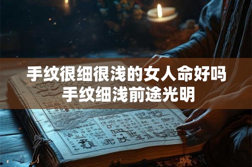 手纹很细很浅的女人命好吗 手纹细浅前途光明