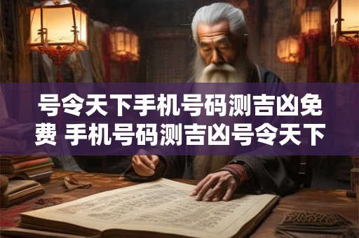号令天下手机号码测吉凶免费 手机号码测吉凶号令天下免费