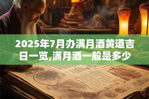 2025年7月办满月酒黄道吉日一览,满月酒一般是多少天办