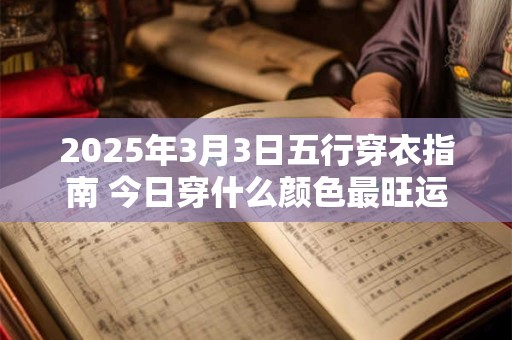 2025年3月3日五行穿衣指南 今日穿什么颜色最旺运 2025年3月3日五行穿衣指南 今日穿什么颜色最旺运