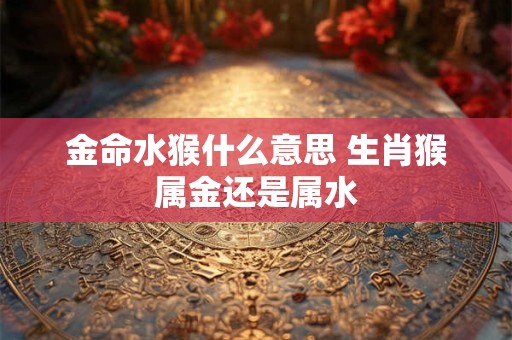金命水猴什么意思 生肖猴属金还是属水