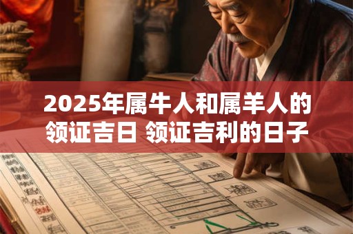 2025年属牛人和属羊人的领证吉日 领证吉利的日子