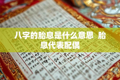 八字的胎息是什么意思  胎息代表配偶