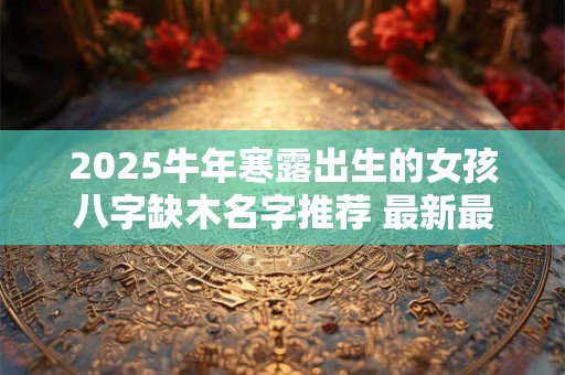 2025牛年寒露出生的女孩八字缺木名字推荐 最新最全