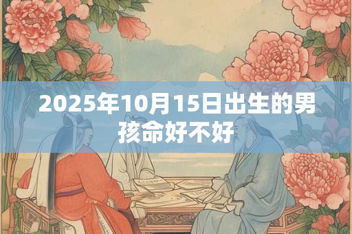 2025年10月15日出生的男孩命好不好
