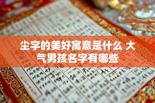 尘字的美好寓意是什么 大气男孩名字有哪些