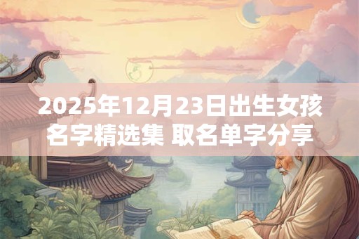 2025年12月23日出生女孩名字精选集 取名单字分享