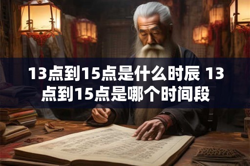 13点到15点是什么时辰 13点到15点是哪个时间段 13点到15点是什么时辰 13点到15点是哪个时间段